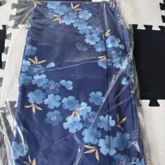 青色花柄浴衣