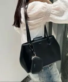 loti ポーチ付きハンドバッグ ブラック ショルダーバッグ