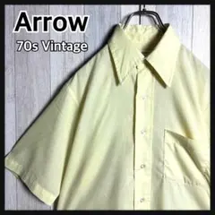 スペシャルアーカイブ70sビンテージ総柄半袖レーヨンシャツミント 
