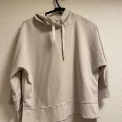 any SIS ベージュ フード付きパーカー
