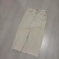 ZARA ホワイトデニム ロングスカート タイトスカート