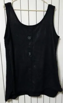 伊太利屋　13号 黒のノースリーブチュニック