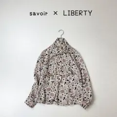 savoir × LIBERTY ボウタイ　ポリ　ブラウスのサムネイル