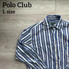 Polo Club ポロクラブ カジュアル ストライプ 長袖シャツ L