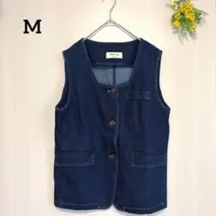 hem.me 美品✨ デニムベスト ジャケット カジュアルコーデ 羽織り M