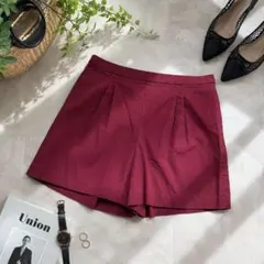ビューティーアンドユース キュロットパンツ タックショートパンツ 綿 日本製 Sのサムネイル