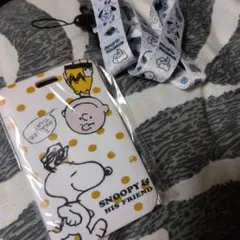 スヌーピー IDカードホルダー ストラップ付き