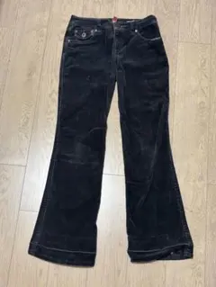 【コーデュロ/フレア】ブラック