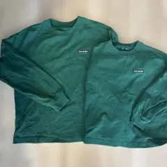 130&160cm／GU ロンT 2枚セット　グリーン