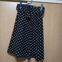 MISCH MASCH 水玉模様 フレアスカート ベルト付き
