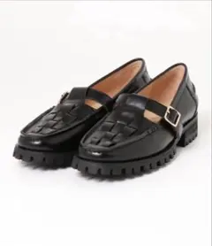 美品 ARTESANOS アルテサノス メッシュTストラップローファー 24.5