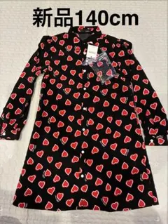 新品　JENNI LOVE ハート柄　シャツワンピース 140cm ワンピース