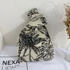 ニットバッグ　ハンドバッグ　ミニトート　韓国　ファッション　エコバック