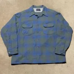 スーパーレアカラー 60s Pendleton グリーン ウールシャツ M - メルカリ