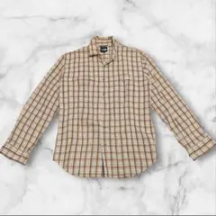 【THE NORTH FACE】チェックシャツ L アウトドア 長袖 ロゴ