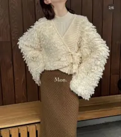 【euw】 loop knit cardigan / ivory