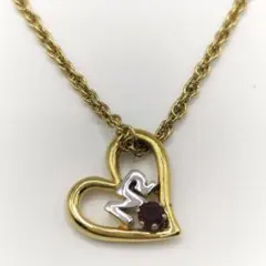Nina Ricci ニナリッチ ハートモチーフ ネックレス レッドストーン