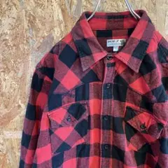 AE9059 VAVHE 長袖シャツ レッド チェック レディース L ポス