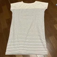 CINEMA CLUB ボーダー柄 半袖チュニックワンピース