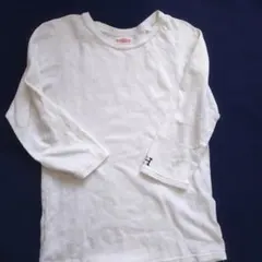 ホワイト H刺繍 七分袖カットソー サイズ2のサムネイル
