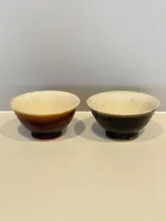出西窯 飯碗 茶碗 2個セット 民藝