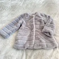 mezzo pianoグレー ファーコート