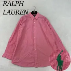 K275 XL ラルフローレン ロゴ刺繍 ボタンダウン シャツ ピンク メンズ