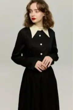 tnewties いつもカウンターに座る彼女 ウールドレスコート ロング S 
