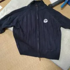 K刺繍 ダークネイビー カーディガン フリーサイズ