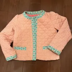 フェフェ・ピンクチェックキルティングジャケット