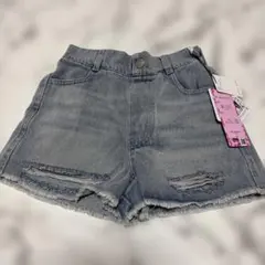 KOGYARUとコラボ服のデニムショートパンツ ライトブルー