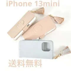 スマイル　ショルダー スマートフォンポーチ iPhoneケース 手帳型 対応