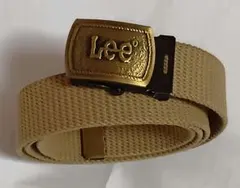 リー　Leeのヴィンテージ調ミリタリーバックル　人気お洒落なガチャベルト