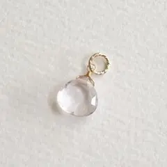 ローズクォーツ　ピンクアメジスト　天然石　ネックレスチャーム　春　14kgf