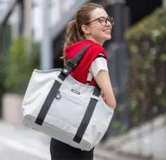 【新品未使用】ルコック トートバッグ 16L ヨガ ジム マザーズバッグ グレーのサムネイル