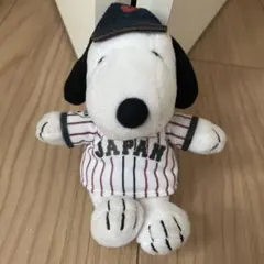 侍JAPAN スヌーピー 野球ユニフォーム ぬいぐるみ　ストラップ