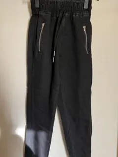 デニムブラック ジョガーパンツ エラスティックウエスト
