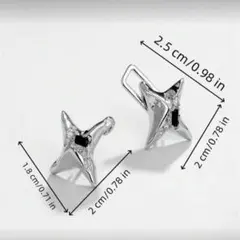 ウエスト調整バックル　調整アクセサリー シルバー　星
