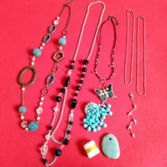 アクセサリー　昭和レトロ　ネックレス　ブローチ　ペンダントトップ　チェーンほか