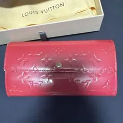 ☆美品☆Louis Vuitton 赤 モノグラムエンボス ヴェルニ長財布 - メルカリ