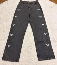 DIAVEL 蝶々刺繍 デニムパンツ