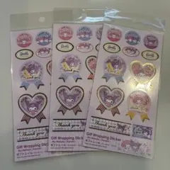 My Melody / Kuromi ギフトラッピングステッカー 3シートセット