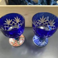 日本の伝統工芸品である江戸切子（えどきりこ）のグラス 2個セット