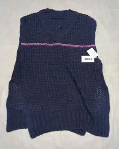 atmos pink ロングニットベスト NAVY