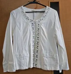 〈美品〉ブージュルード　ホワイトデニムジャケット