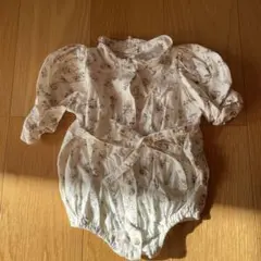 MONBÉBÉ 花柄ロンパース サイズS
