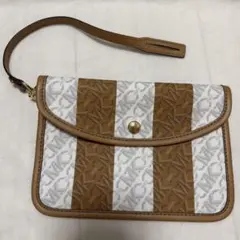 【未使用】MICHAEL KORS ストライプ柄ポーチ14cm×20cmのサムネイル
