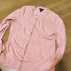 Gap クルーネック カーディガン ピンク 長袖