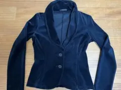 COMME CA ISM 綿ベロアジャケット　ブラックMサイズ