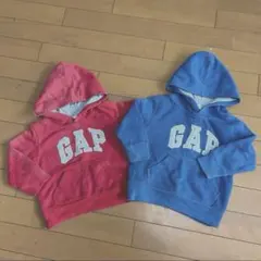 baby GAP レッド　ブルー　フード付き　トレーナー　90cm 2枚セット♡